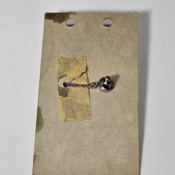 Vintage 1967 Apache Tear Legend Polished Stone Tie Tac On Original Card - Picture 6 of 6
